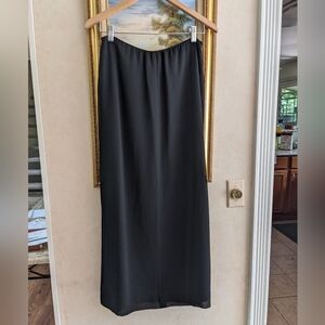Coldwater Creek classic black crepe skirt, lined, size 6